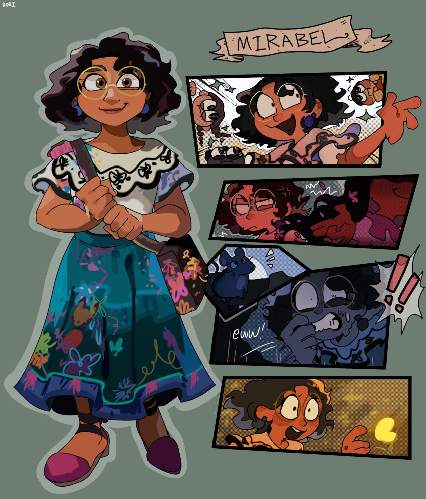 !, !!, 1girl, absurdres, brown_eyes, brown_hair, character_name, curly_hair
