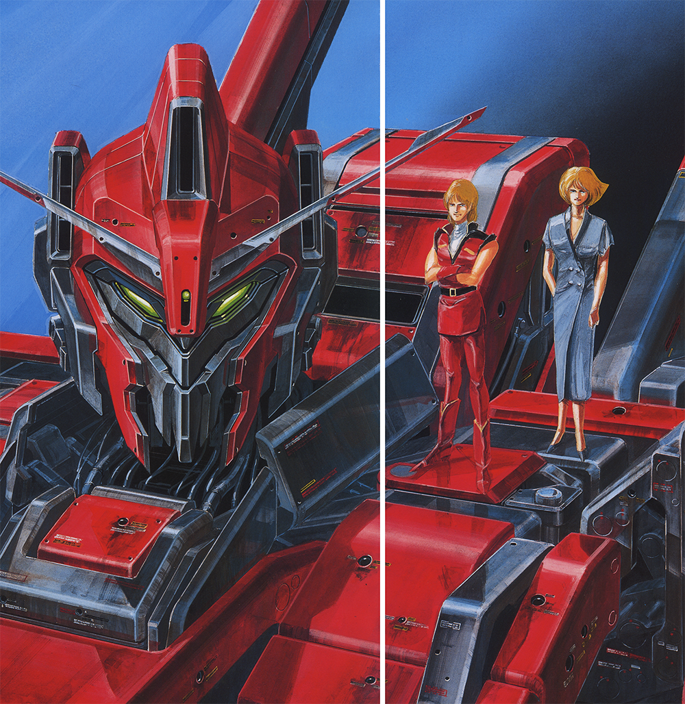 1980s_(style), 1boy, 1girl, aeug, artist_request, belt, boots, gloves