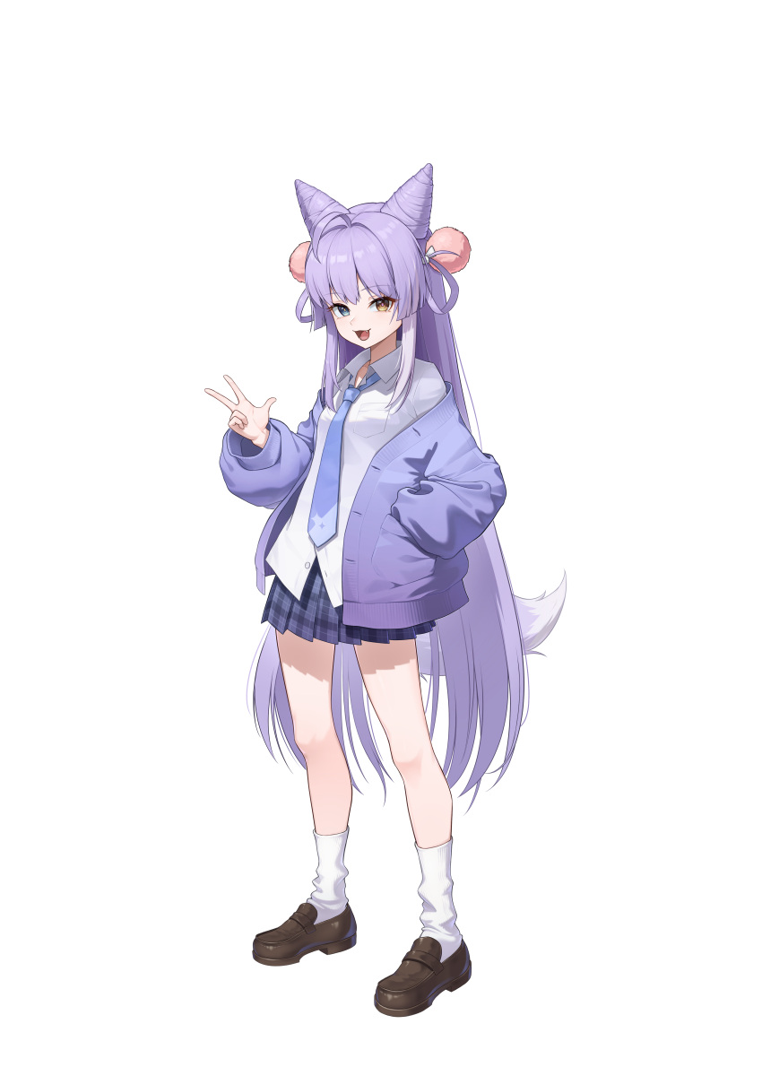1girl, :3, :d, absurdres, ahoge, alternate_costume, blue_cardigan, blue_eyes