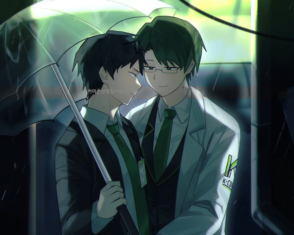 0back022_lim, 2boys, closed_mouth, coat, collared_shirt, dongrang_(project_moon), glasses, green_eyes