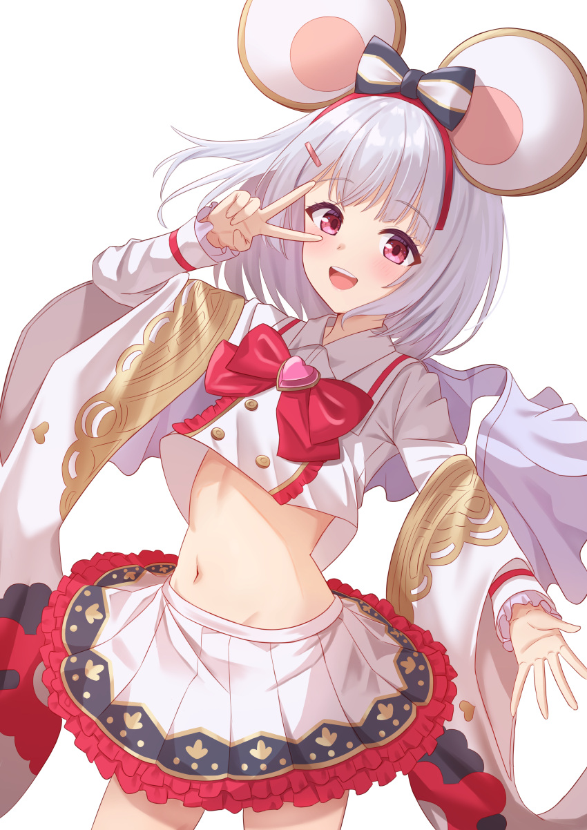 1girl, absurdres, animal_ears, ayabanka, bow, fake_animal_ears, granblue_fantasy, hair_ornament