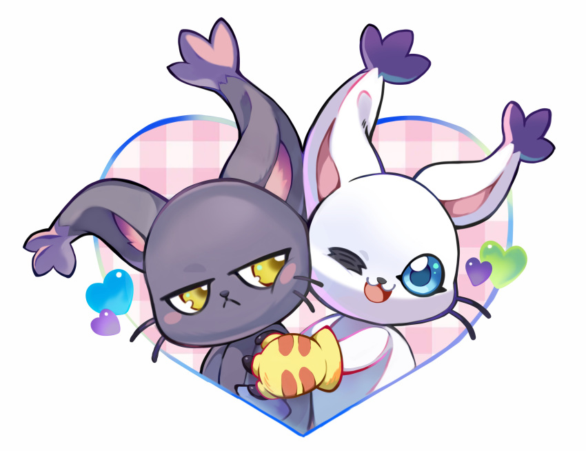 :3, absurdres, black_fur, blacktailmon, blue_eyes, blush_stickers, cat, currynoodle_art