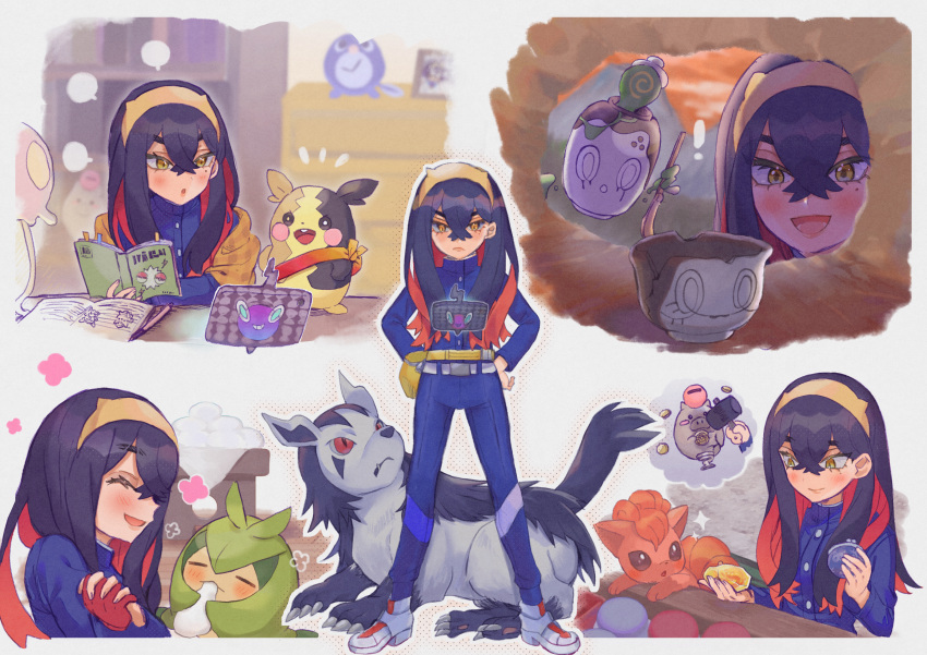 1girl, abe_(kumayu), absurdres, belt, belt_buckle, black_hair, blue_jacket, blue_pants