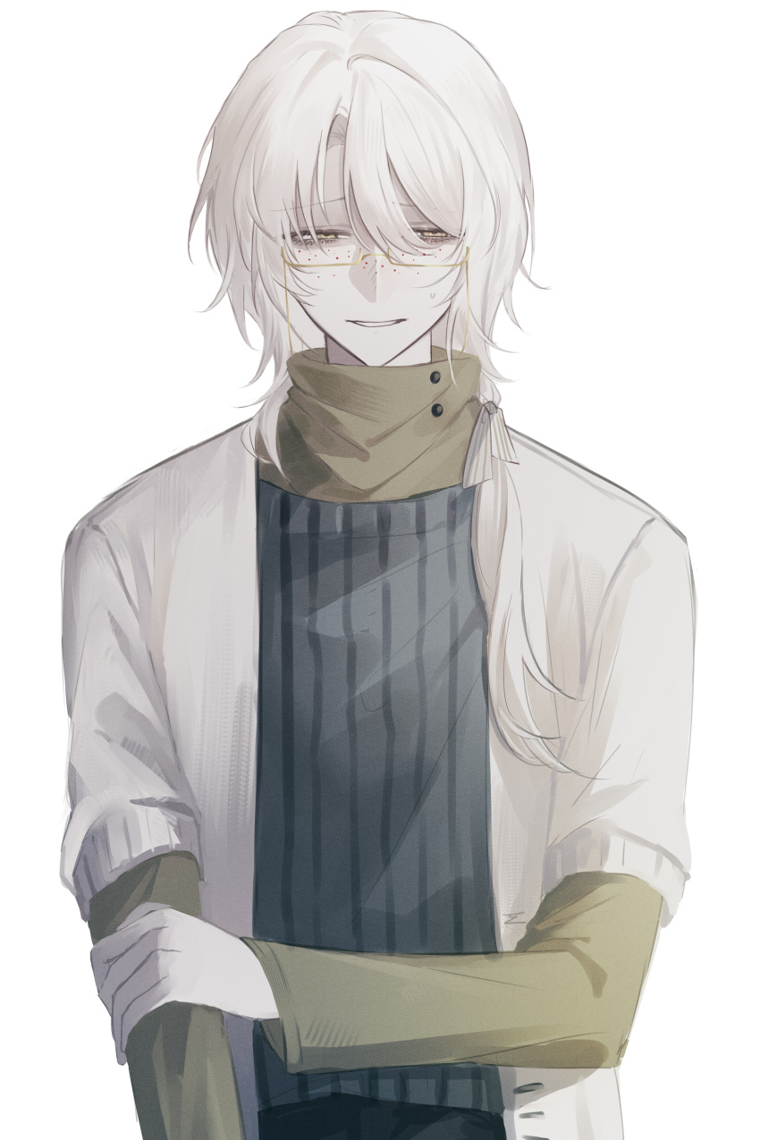 1boy, absurdres, bai_ling_(touqi_guaitan), black_pants, black_shirt, cardigan, chinese_commentary, commentary_request