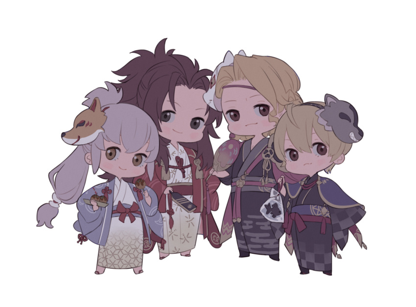 4boys, ai-wa, blonde_hair, brown_eyes, fire_emblem, fire_emblem_fates, fire_emblem_heroes, grey_hair