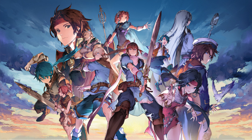 >:(, >:), 4girls, 6+boys, :o, absurdres, akai_shizuku, antenna_hair