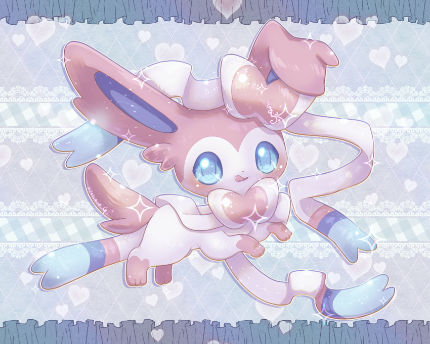 absurdres, animal_ears, animal_hands, blue_eyes, bow, gigii2810, heart, highres