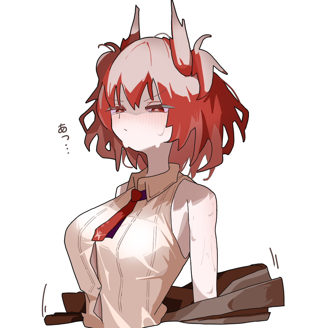 arknights, bare_shoulders, bird_girl, breasts, button_gap, collared_shirt, fiammetta_(arknights), hot