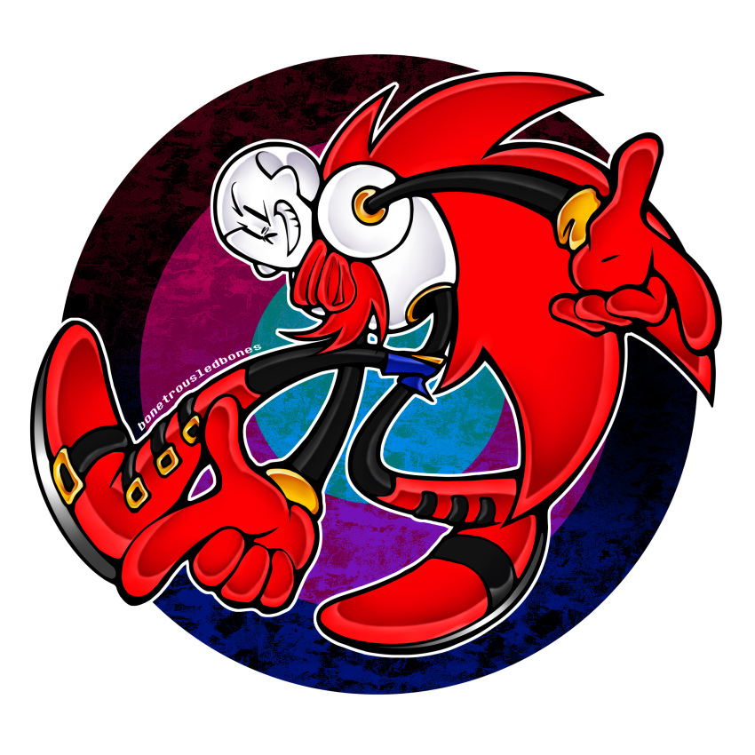 >:), 1boy, 2022, 2d, armor, artist_name, blue_shorts, bonetrousledbones