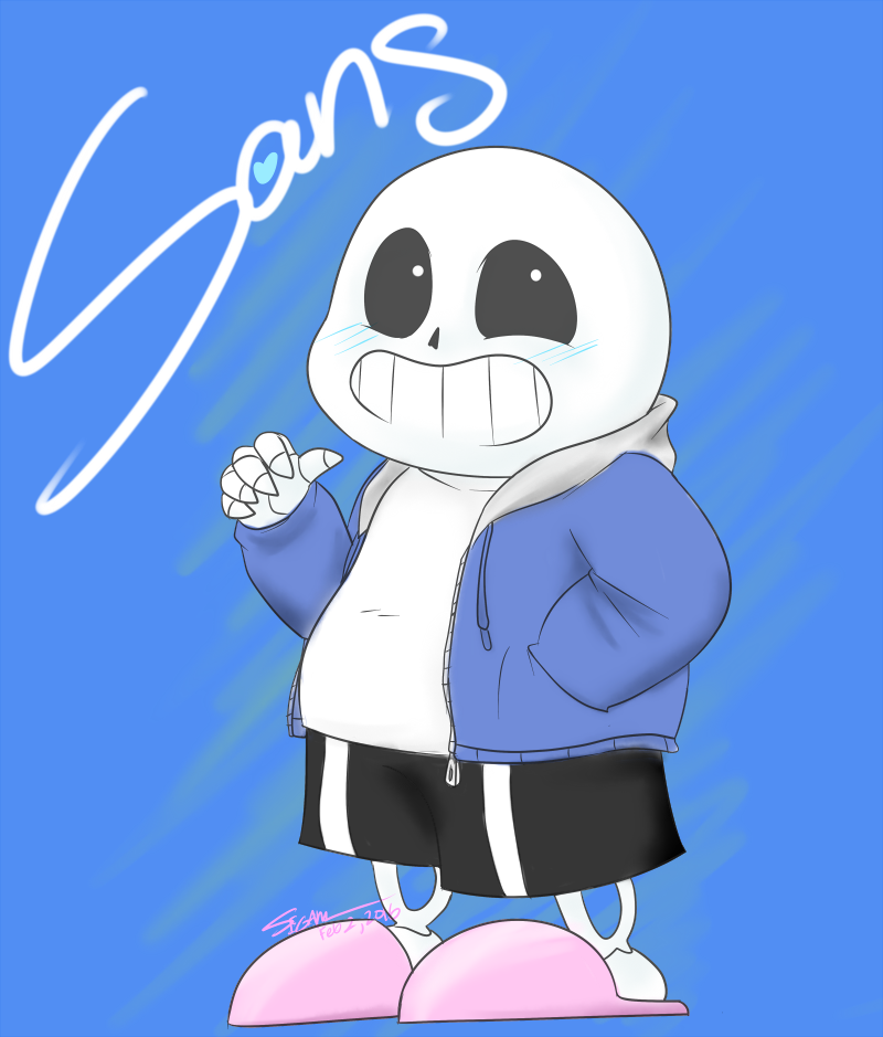 1boy, 2016, 2d, artist_name, black_pants, black_shorts, blue_background, blue_jacket