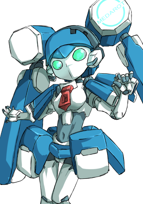 1girl, android, belt, blazermate, humanoid_robot, joints, mechanical_hair, medarot