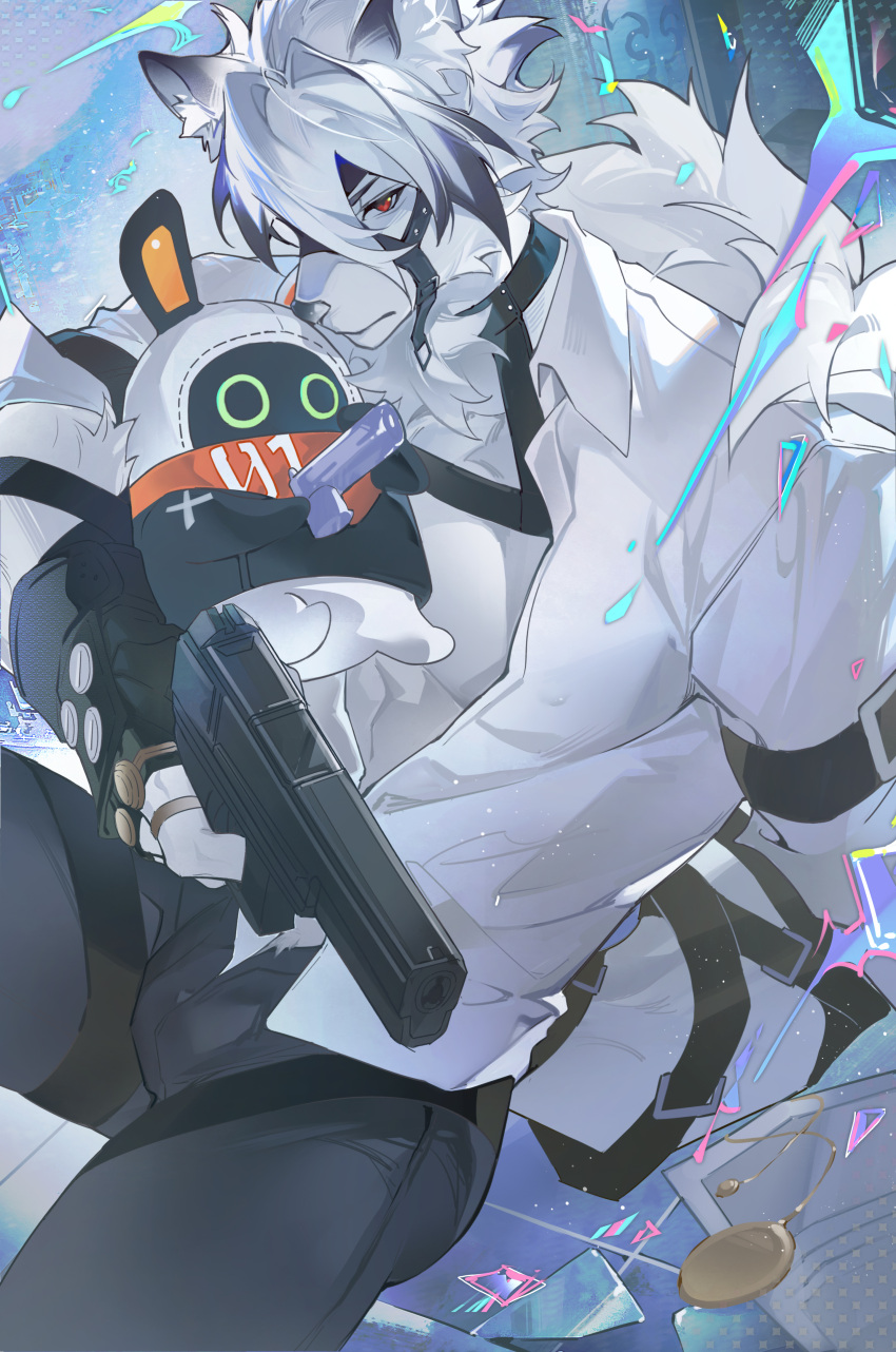 1boy, absurdres, bangboo_(zenless_zone_zero), body_fur, commentary_request, eous_(zenless_zone_zero), furry, highres