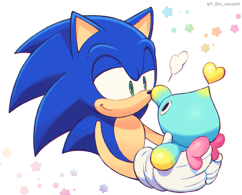 1boy, animal_ears, animal_nose, chao_(sonic), closed_mouth, commentary_request, creature, cropped_torso