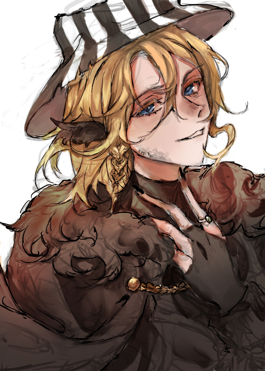 1boy, absurdres, androgynous, bird_boy, bishounen, black_cape, black_gloves, blonde_hair
