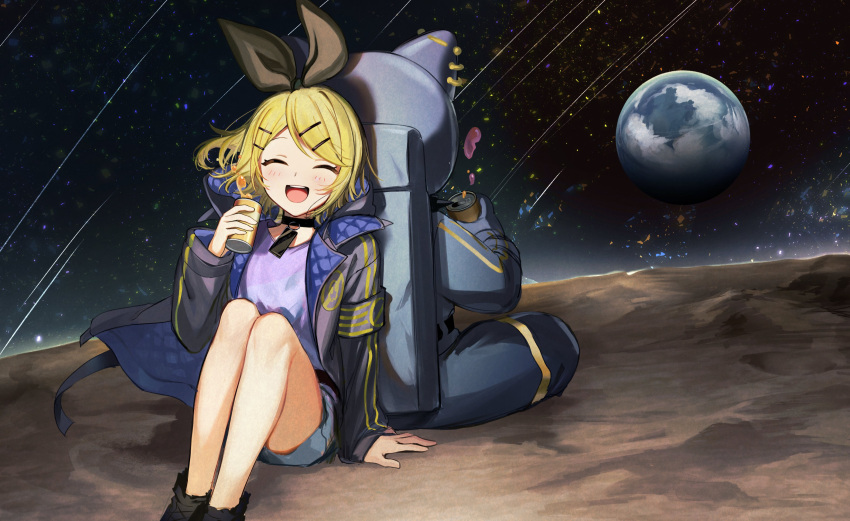 1boy, 1girl, absurdres, animal_hood, arm_support, back-to-back, blonde_hair, blush