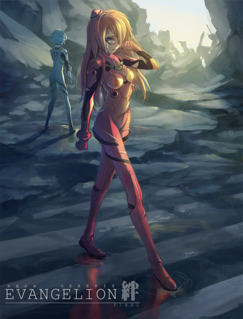 ayanami_rei, final, final_(final), glasses, long_hair, multiple_girls, neon_genesis_evangelion, plugsuit