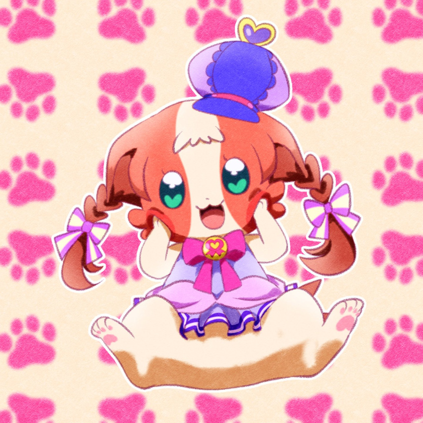 @est@, animalization, bow, commentary_request, cure_friendy, deerstalker, dog, dress
