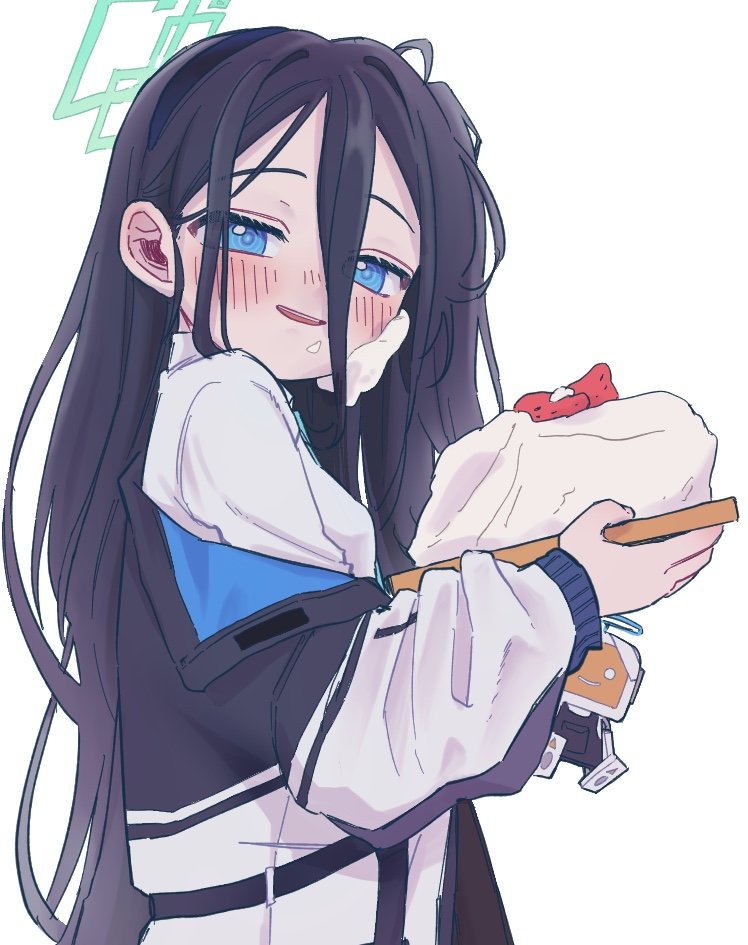 <key>_(robot)_(blue_archive), 1girl, aqua_halo, aqua_necktie, aris_(blue_archive), black_hair, black_jacket, blue_archive