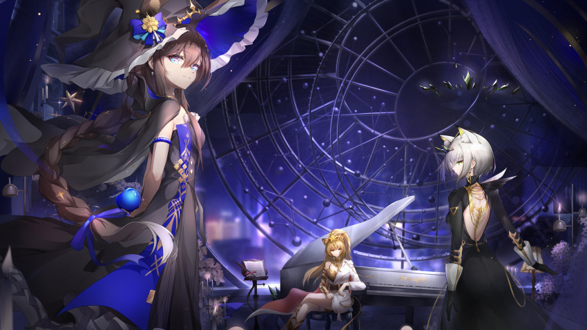 3girls, absurdres, ambience_synesthesia, amiya_(ambience_synesthesia_2024)_(arknights), amiya_(arknights), animal_ear_fluff, animal_ears, arknights