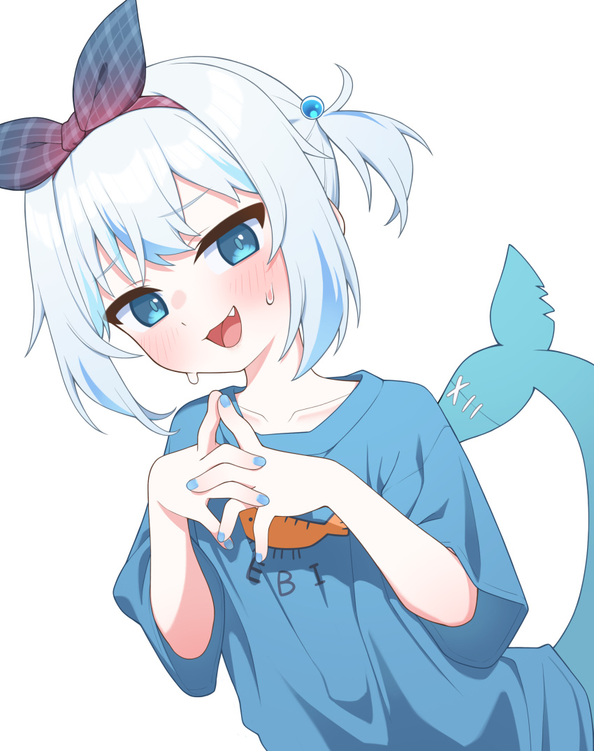 1girl, :3, :d, absurdres, alternate_costume, alternate_hair_length, alternate_hairstyle, blue_eyes