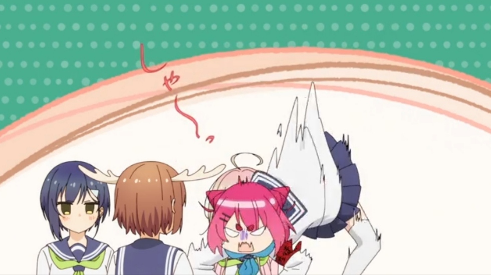 anger_vein, cat_pose, hiss, long_hair, multiple_girls, nekoyamada_neko, screencap, screenshot