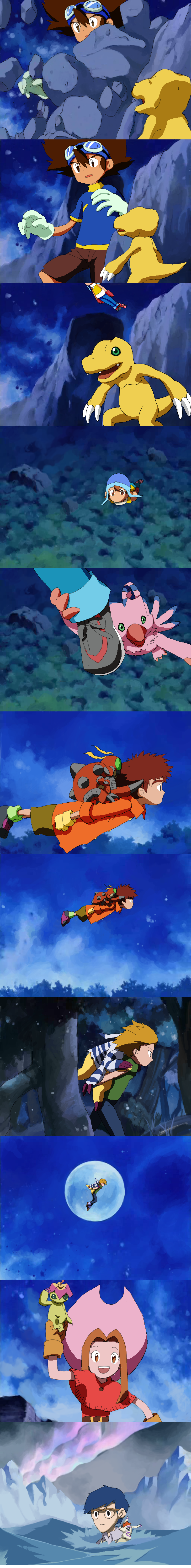 absurdres, agumon, biyomon, character_request, digimon, digimon_adventure, doku_imouto_ko, gabumon