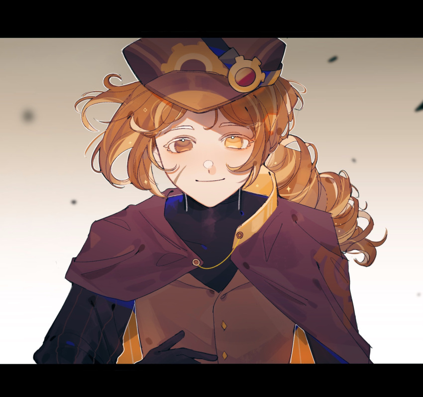 1girl, alternate_skin_color, alwaysfewer., asymmetrical_cape, black_gloves, black_petals, black_shirt, blurry