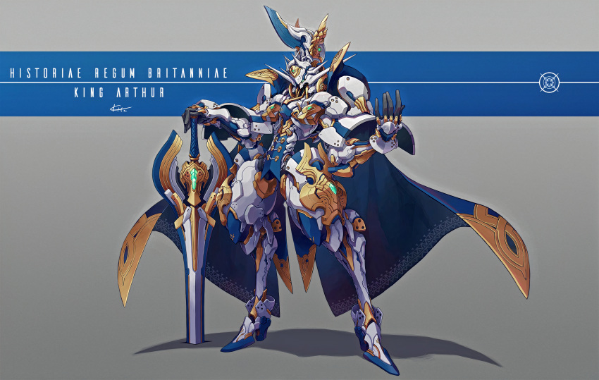,, artist_name_kitakazee, artwork, king_arthur, knight, mecha