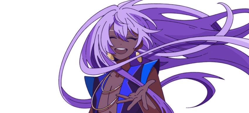 1boy, :d, ^_^, bare_pectorals, bishounen, ckrn_latte, closed_eyes, cookie_run