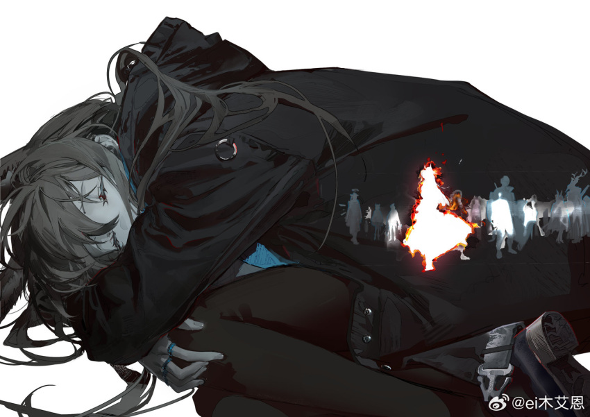 1girl, ace_(arknights), amiya_(arknights), animal_ears, arknights, artist_name, black_coat, black_pantyhose