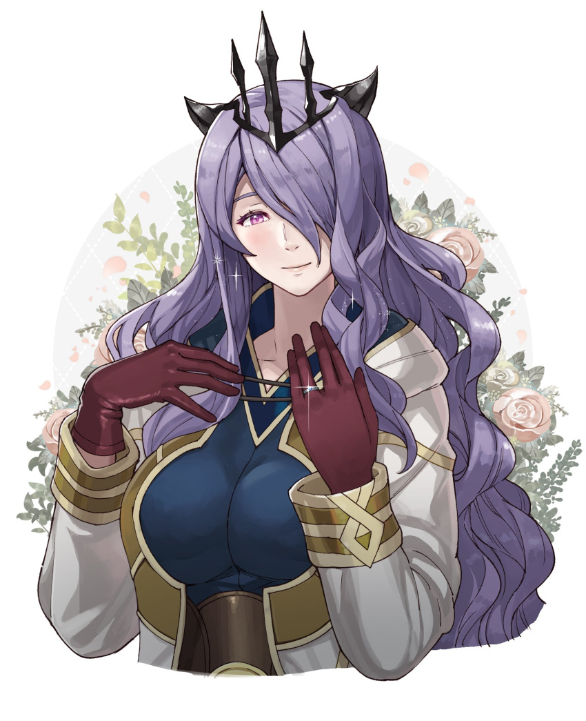 1girl, black_tiara, breasts, camilla_(fire_emblem), commission, cosplay, fire_emblem, fire_emblem_fates