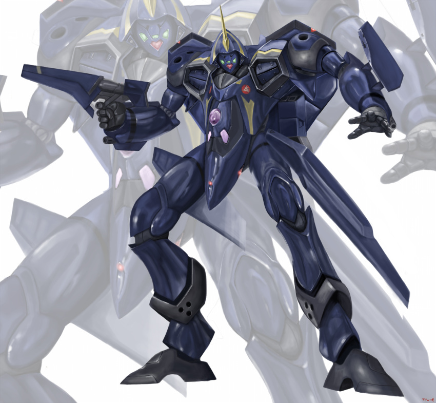 gun, gunpod, highres, macross, macross_plus, mecha, rifle, shield