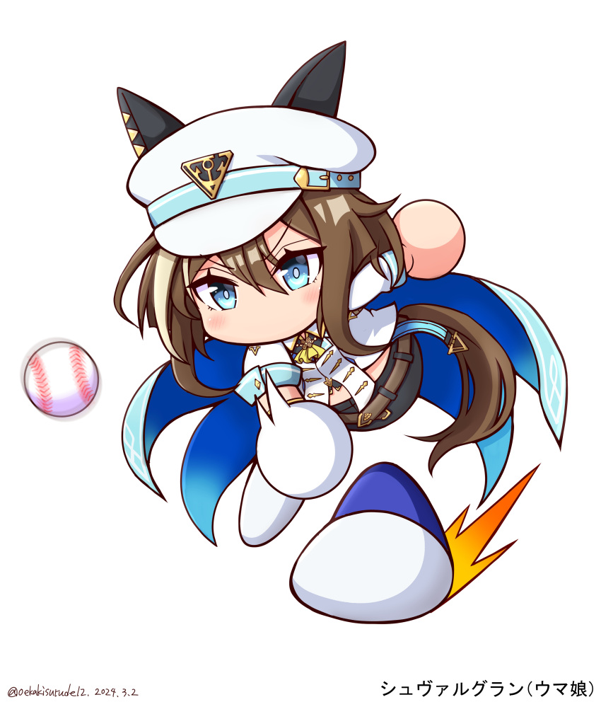 1girl, absurdres, baseball_(object), blue_eyes, blush, brown_hair, cabbie_hat, cape