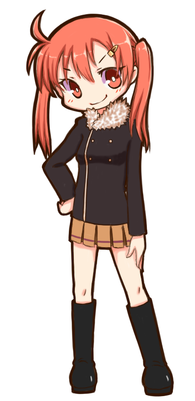 1girl, artist_request, bellwall_military_uniform, black_footwear, black_jacket, boots, brown_skirt, girls_und_panzer
