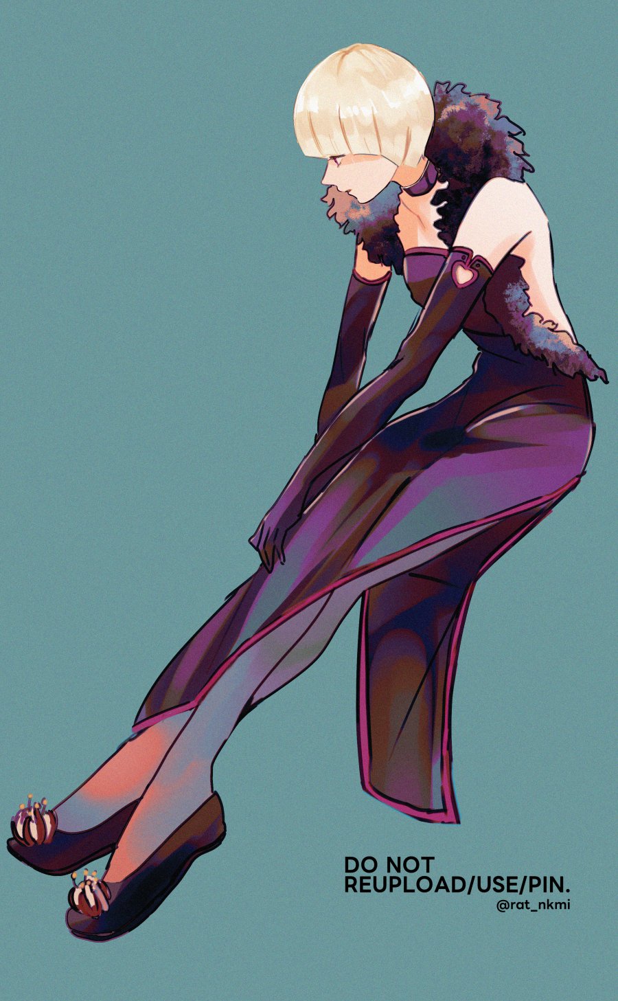 1girl, ace_attorney, ace_attorney_investigations, ace_attorney_investigations:_miles_edgeworth, blonde_hair, clothing_cutout, detached_sleeves, dress