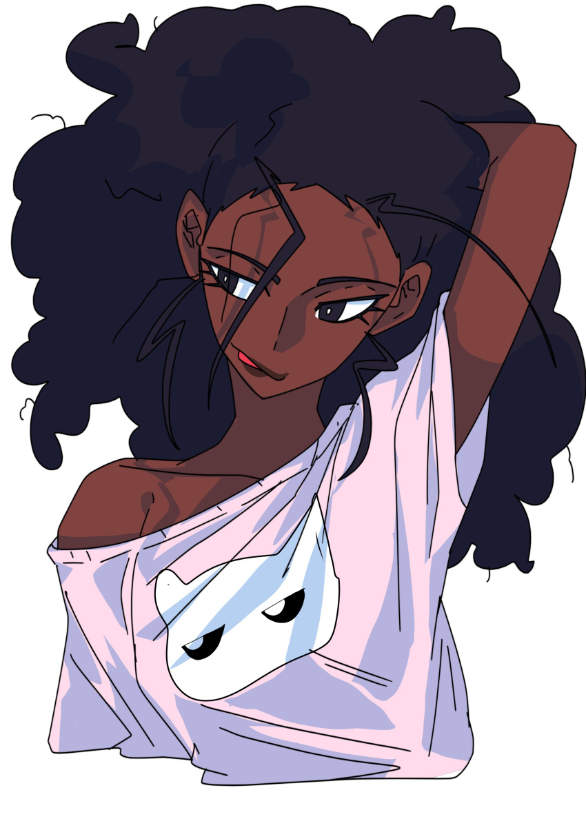 1girl, absurdres, antenna_hair, black_hair, bright_pupils, brown_eyes, brown_lips, collarbone