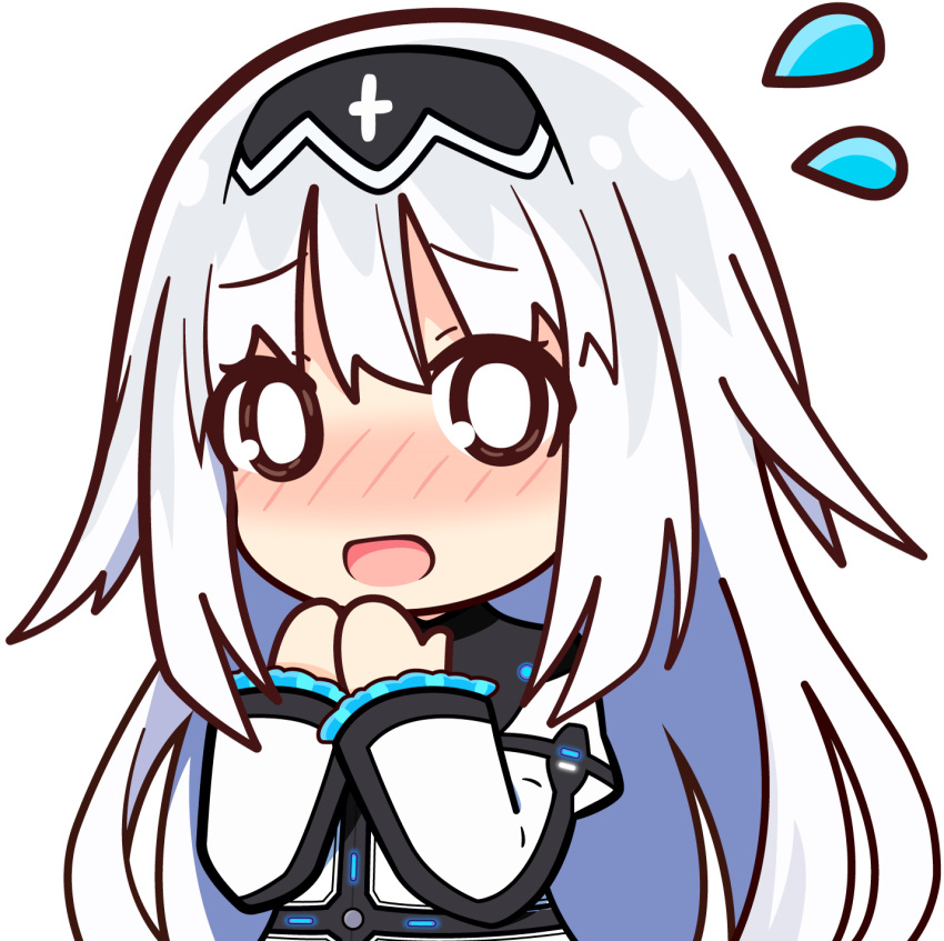 1girl, :o, arusu_maria, blush, chibi, date_a_live, date_a_live:_arusu_install, dress