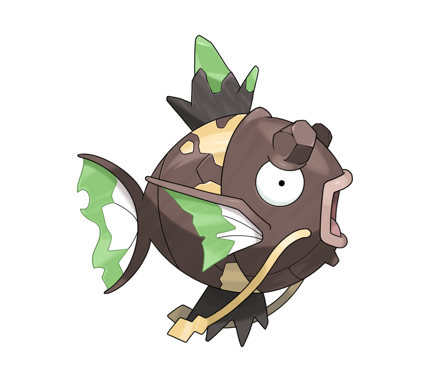absurdres, alternate_color, alternate_form, fish, from_side, full_body, highres, magikarp, no_humans, open_mouth, pokemon, simple_background, solo, subjectively, transparent_background