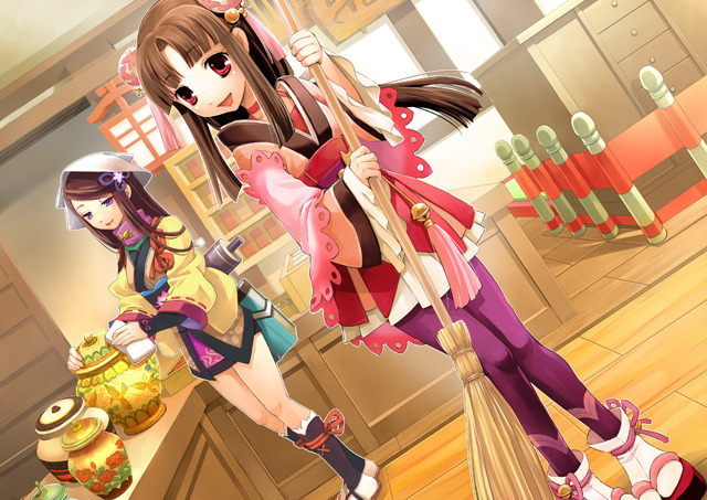 age_difference, black_hair, boots, broom, brown_hair, choker, hair_ornament, hairclip