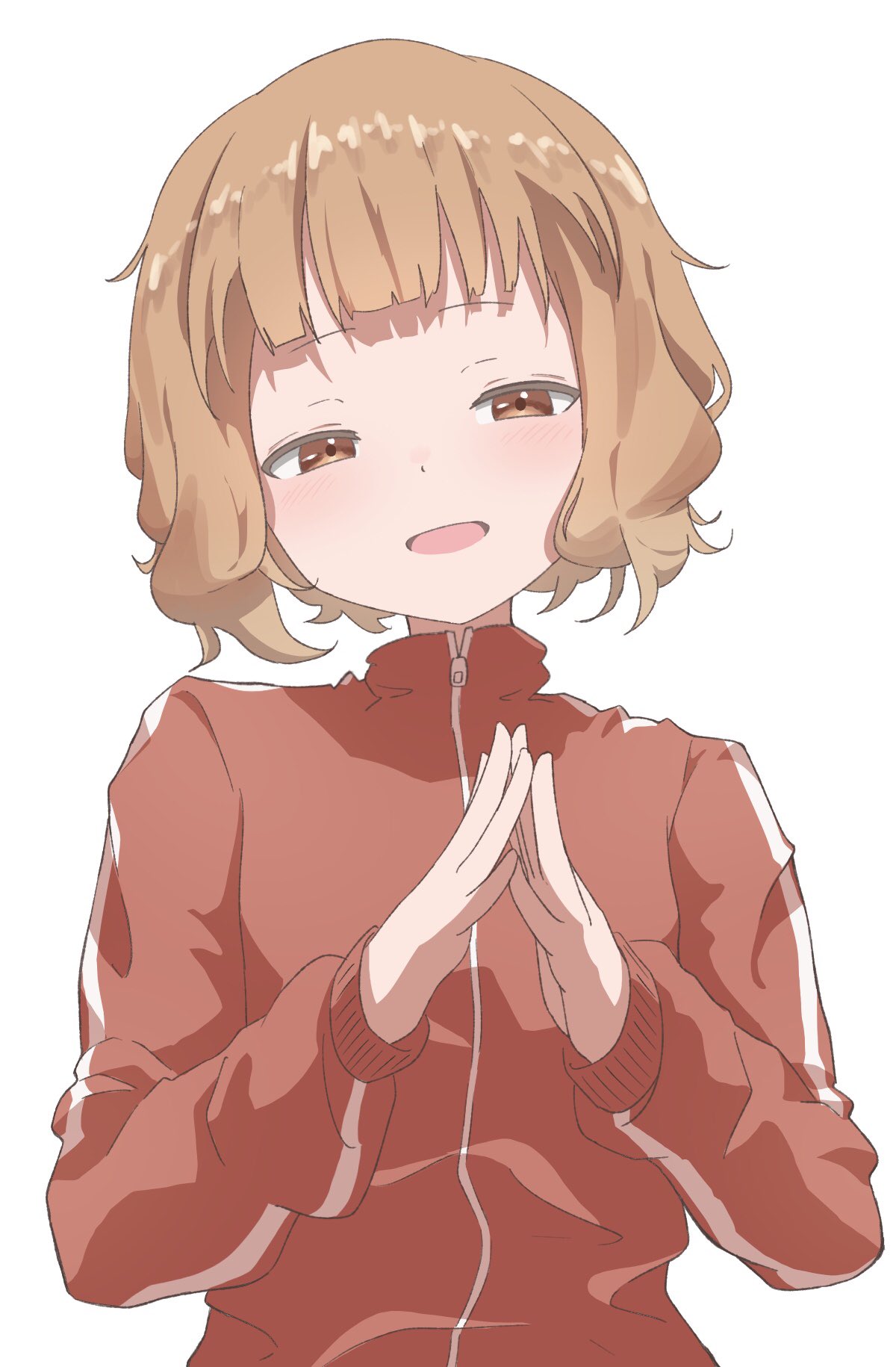 1girl, brown_hair, commentary_request, highres, himemiya_yuki, kokoaalala33, light_blush, long_sleeves
