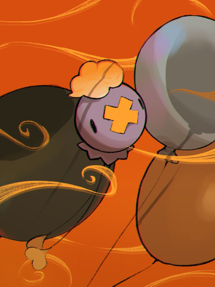 absurdres, balloon, black_eyes, commentary_request, doubt5, drifloon, flying, highres