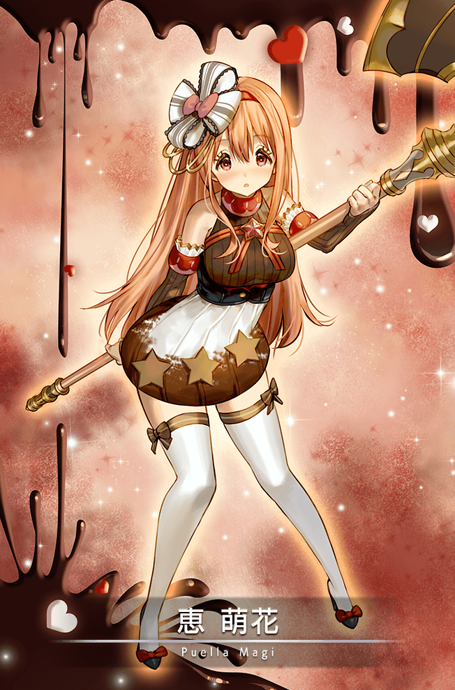 1girl, apron, bare_shoulders, black_corset, black_footwear, bow, bow_legwear, breasts