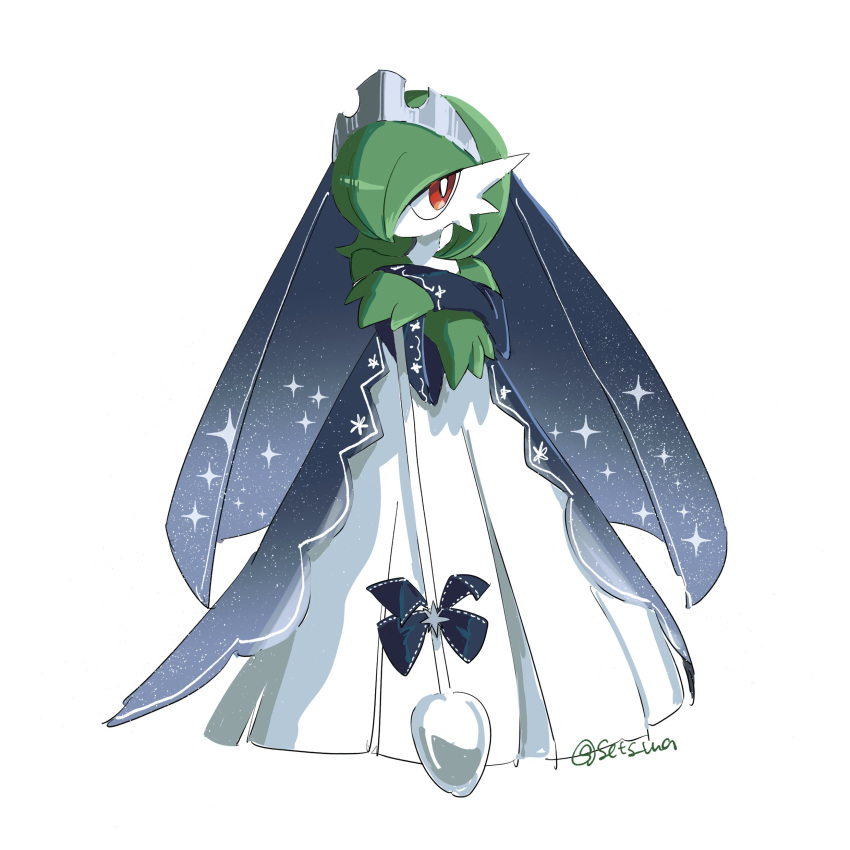absurdres, artist_name, bad_id, bad_twitter_id, bob_cut, bow, colored_skin, detached_sleeves