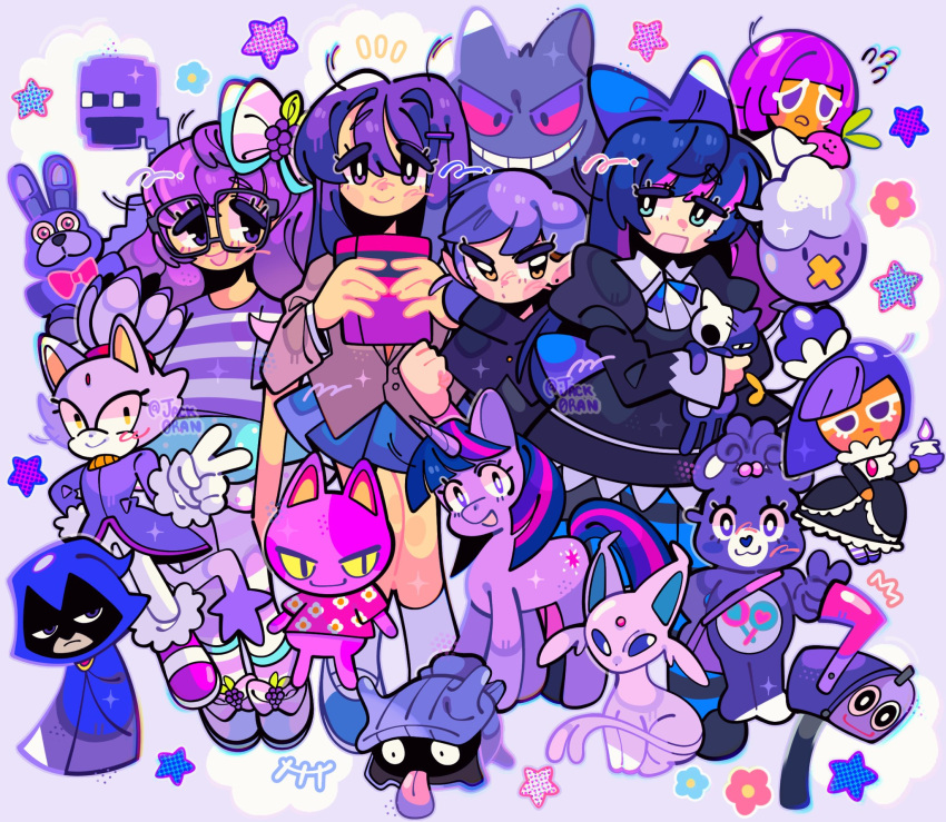 2boys, 6+girls, absolutely_everyone, amity_blight, animal, animal_crossing, annotation_request, bear_girl