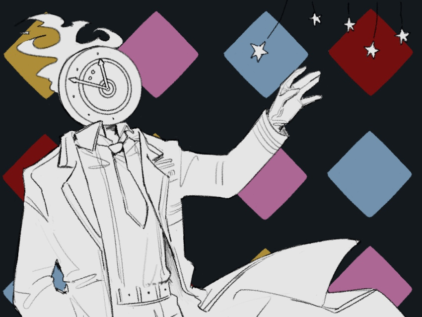 1other, arm_up, batsu_game_(vocaloid), belt, coat, collared_shirt, cowboy_shot, dante_(limbus_company)