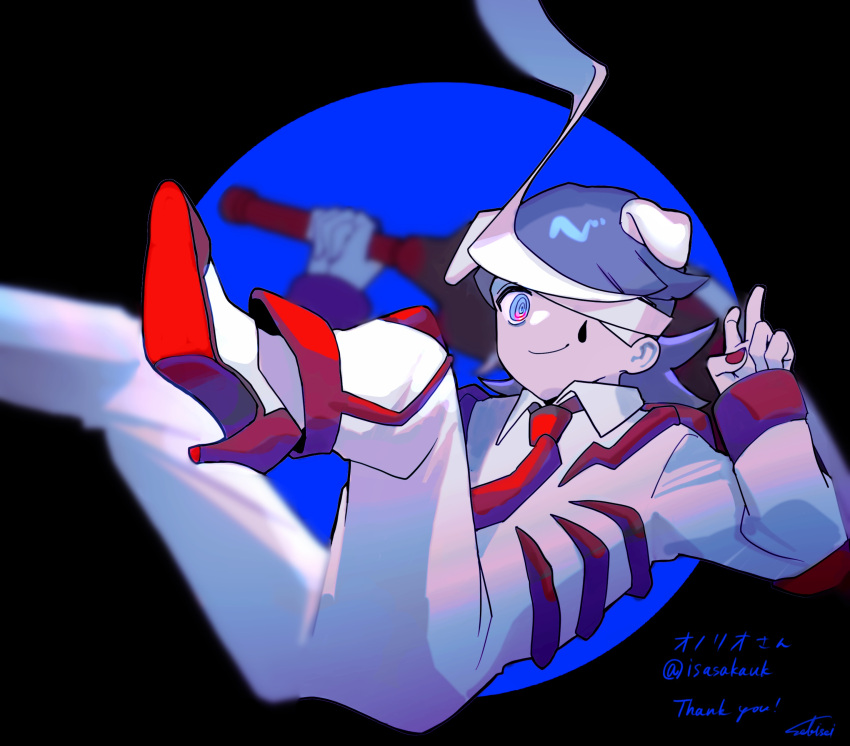 1boy, @_@, absurdres, animal_ears, blue_eyes, blue_hair, closed_mouth, coat