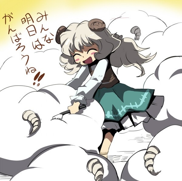 1girl, electricity, fantasy_maiden_wars, gensou_shoujo_taisen, green_dress, meeko_(gensou_shoujo_taisen), meeko_(touhou), sheep