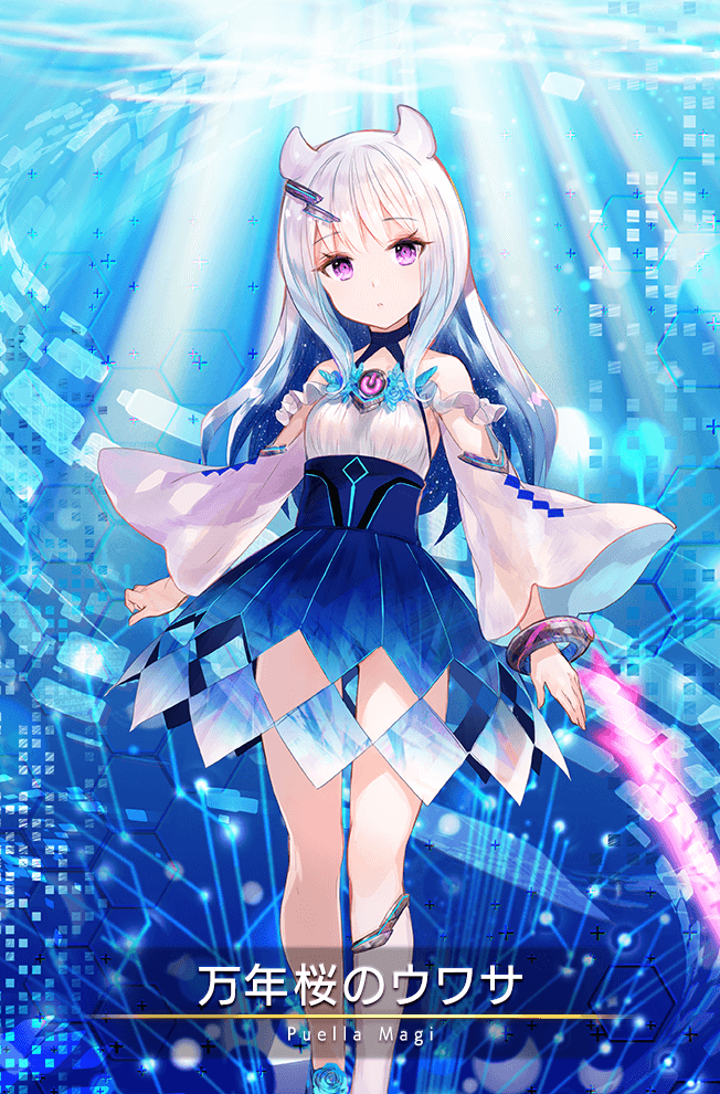 1girl, arm_cutout, bangle, bare_shoulders, black_collar, blue_background, blue_flower, blue_hair