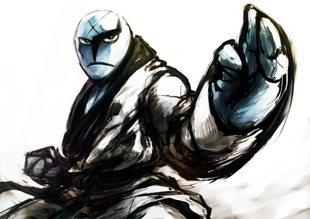 dageki, epic, nintendo, no_humans, parody, pokemon, pokemon_(game), pokemon_black_and_white, pokemon_bw, sawk, simple_background, solo, street_fighter, street_fighter_iv, white_background