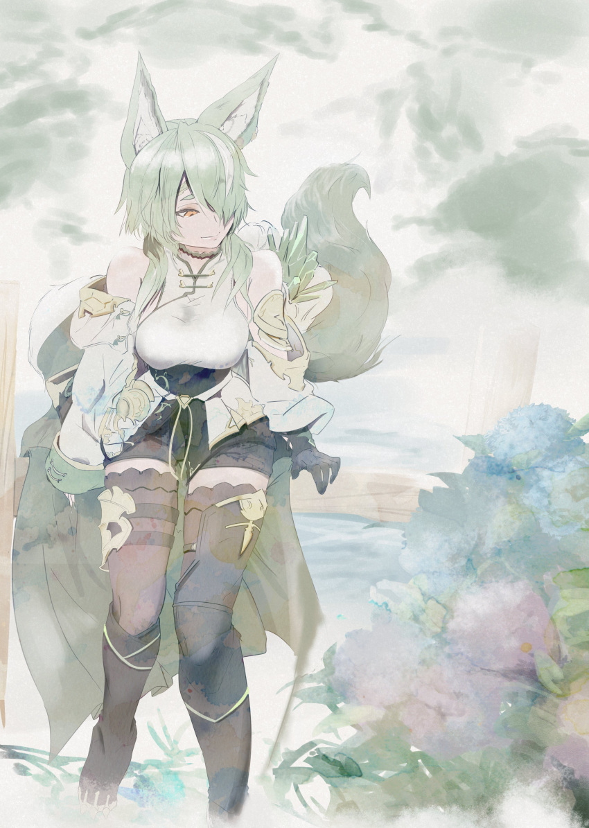 1girl, absurdres, ami_(granblue_fantasy), animal_ears, asymmetrical_bangs, c_maremaru, erune, granblue_fantasy